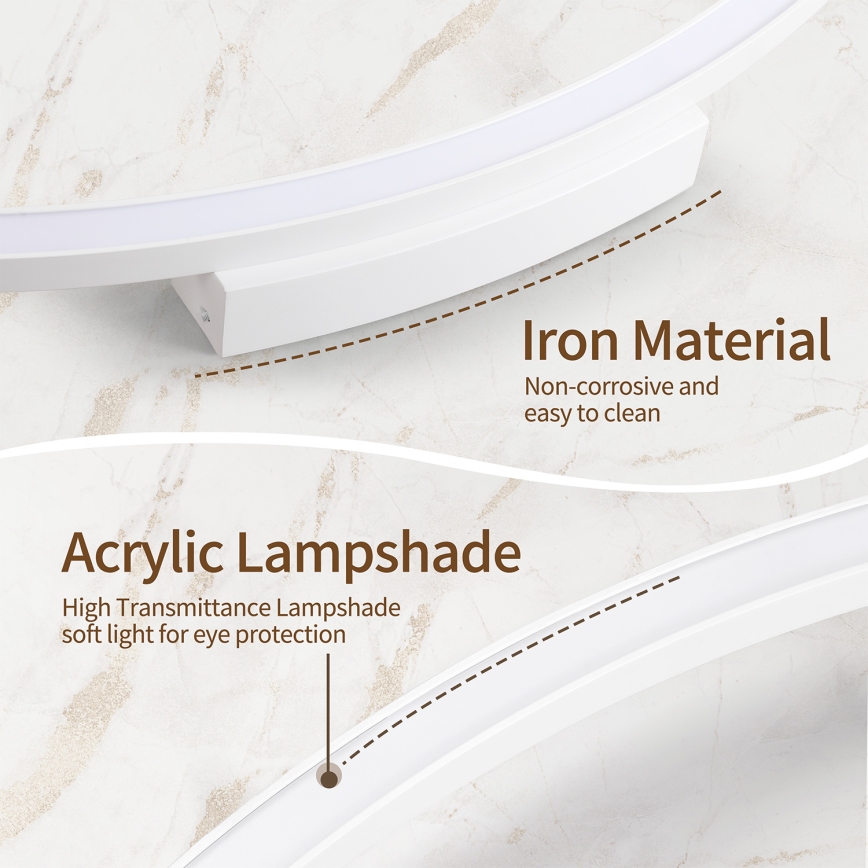 Brilagi - LED ściemnialna oprawa sufitowa PORTOFINO LED/85W/230V 3000–6000K śr. 120 cm biała + pilot zdalnego sterowania