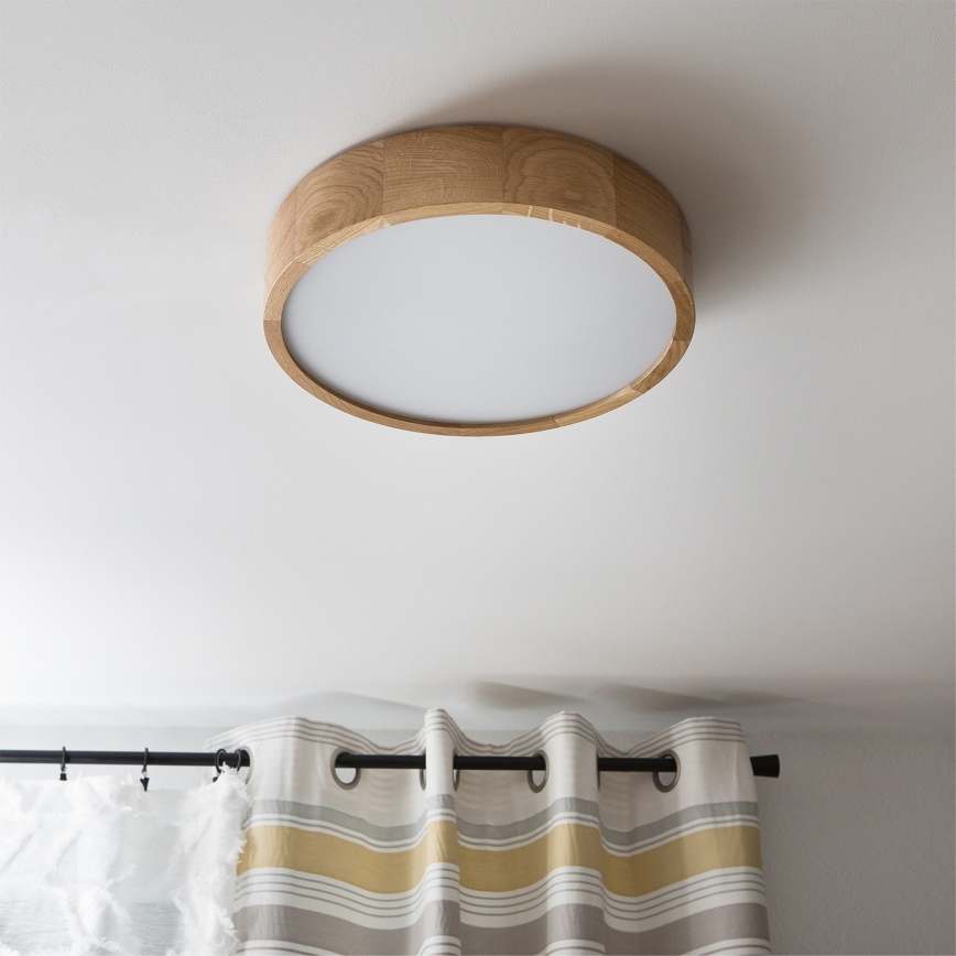 BRILAGI - LED RGBW ściemnialna oprawa sufitowa CARVALHO 2xE27/12W/230V 2700-6500K dąb śr. 37,5 cm