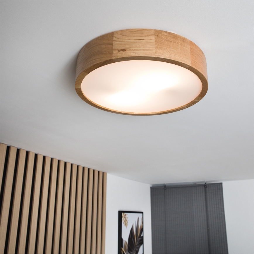 BRILAGI - LED RGBW ściemnialna oprawa sufitowa CARVALHO 2xE27/12W/230V 2700-6500K dąb śr. 37,5 cm