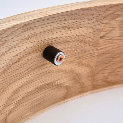 Brilagi - LED RGBW ściemnialna oprawa sufitowa CARVALHO 2xE27/15W/230V 2700-6500K Wi-Fi dąb śr. 37,5 cm