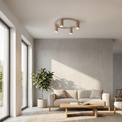 Brilagi - LED RGBW ściemnialna lampa sufitowa SELE 4xGU10/6,5W/230V 2700-6500K beżowa