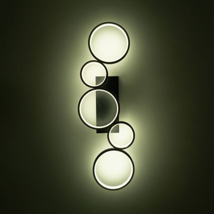 Brilagi - Ściemnialna lampa sufitowa LED RINGO LED/34W/230V 3000-6000K 28x84 cm czarna + pilot zdalnego sterowania