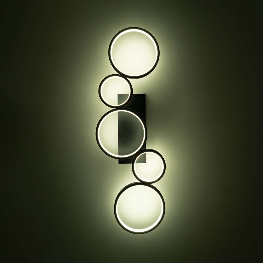 Brilagi - Ściemnialna lampa sufitowa LED RINGO LED/34W/230V 3000-6000K 28x84 cm czarna + pilot zdalnego sterowania