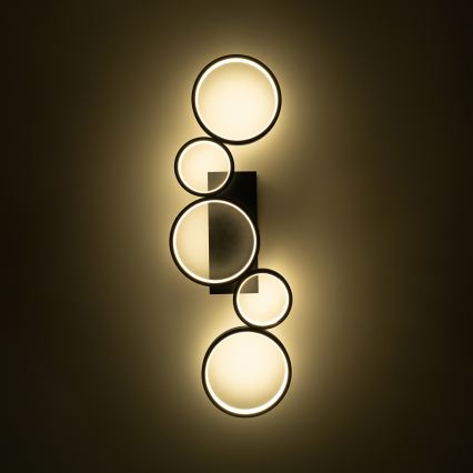 Brilagi - Ściemnialna lampa sufitowa LED RINGO LED/34W/230V 3000-6000K 28x84 cm czarna + pilot zdalnego sterowania