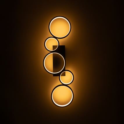Brilagi - Ściemnialna lampa sufitowa LED RINGO LED/34W/230V 3000-6000K 28x84 cm czarna + pilot zdalnego sterowania
