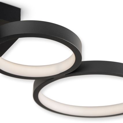 Brilagi - Ściemnialna lampa sufitowa LED RINGO LED/34W/230V 3000-6000K 28x84 cm czarna + pilot zdalnego sterowania