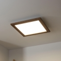Brilagi - Ściemnialna lampa sufitowa LED SLIMFRAME WOOD LED/36W/230V 49,5x49,5 cm 3000-6000K ciemny brąz + pilot zdalnego sterowania