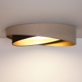 BRILAGI - Ściemnialna lampa sufitowa LED VELVET TWIST LED/36W/230V 3000-6000K śr. 65 cm Wi-Fi Tuya Beacon beżowy/brązowy/złoty + pilot zdalnego sterowania