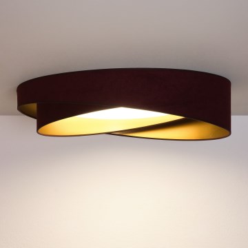 BRILAGI - ściemnialna lampa sufitowa LED VELVET TWIST LED/36W/230V 3000-6000K średnica 65 cm Wi-Fi Tuya Beacon bordowa/złota + pilot zdalnego sterowania