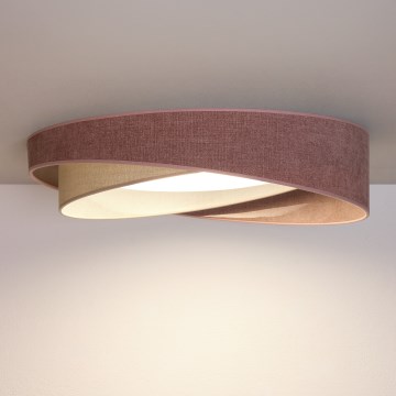 BRILAGI - ściemnialna lampa sufitowa LED VELVET TWIST LED/36W/230V 3000-6000K średnica 65 cm Wi-Fi Tuya Beacon różowy/kremowy + pilot zdalnego sterowania