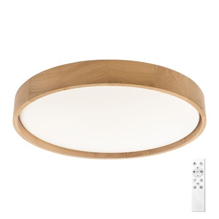 Brilagi - LED ściemnialna lampa sufitowa MANAROLA REMOTE LED/36W/230V 3000-6500K średnica 51 cm dąb + pilot zdalnego sterowania