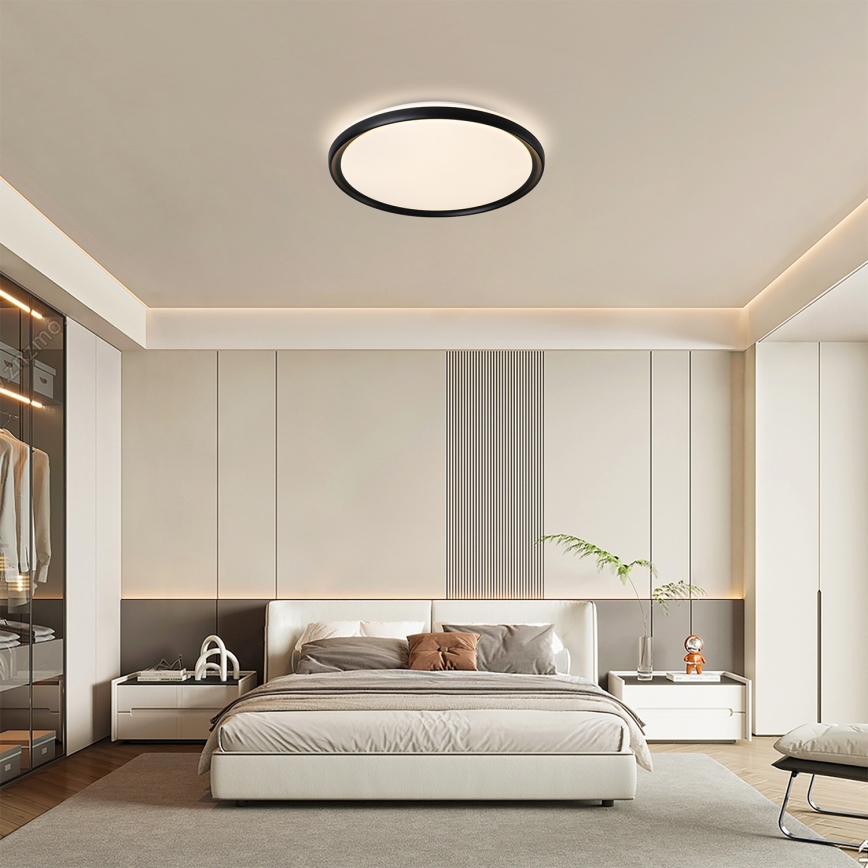 Brilagi - LED Ściemnialna lampa sufitowa RIVO LED/72W/230V 3000-6000K czarna śr. 50 cm + pilot zdalnego sterowania