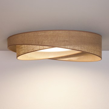 BRILAGI - Ściemnialna lampa sufitowa VELVET TWIST LED/36W/230V 3000-6000K Ø65 cm Wi-Fi Tuya Beacon beżowa + pilot