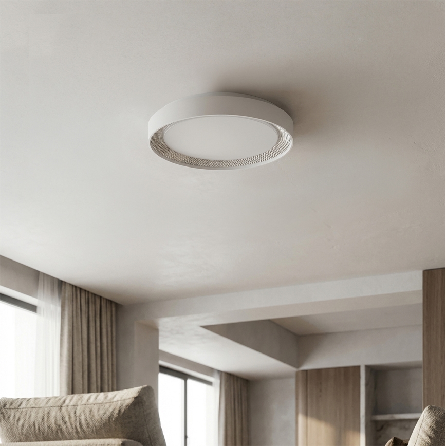 Brilagi - Ściemnialna lampa sufitowa WALDO LED/48W/230V 3000-6500K Ø 40 cm biała/srebrna + pilot zdalnego sterowania