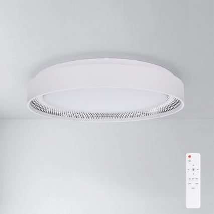 Brilagi - Ściemnialna lampa sufitowa WALDO LED/48W/230V 3000-6500K Ø 40 cm biała/srebrna + pilot zdalnego sterowania