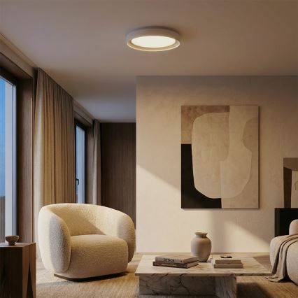 Brilagi - Ściemnialna lampa sufitowa WALDO LED/48W/230V 3000-6500K Ø 40 cm biała/srebrna + pilot zdalnego sterowania