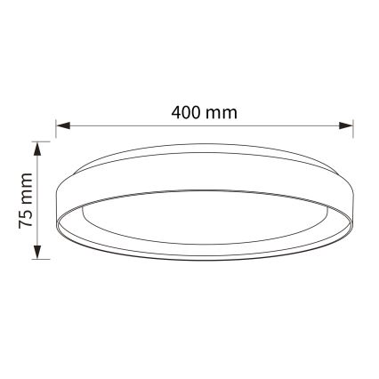 Brilagi - Ściemnialna lampa sufitowa WALDO LED/48W/230V 3000-6500K Ø 40 cm biała/srebrna + pilot zdalnego sterowania