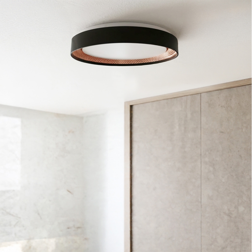 Brilagi - Ściemnialna oprawa sufitowa LED WALDO LED/48W/230V 3000-6500K śr. 40 cm czarna/złota + pilot zdalnego sterowania