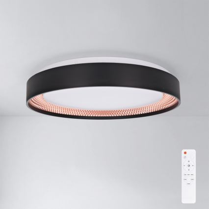 Brilagi - Ściemnialna oprawa sufitowa LED WALDO LED/48W/230V 3000-6500K śr. 40 cm czarna/złota + pilot zdalnego sterowania