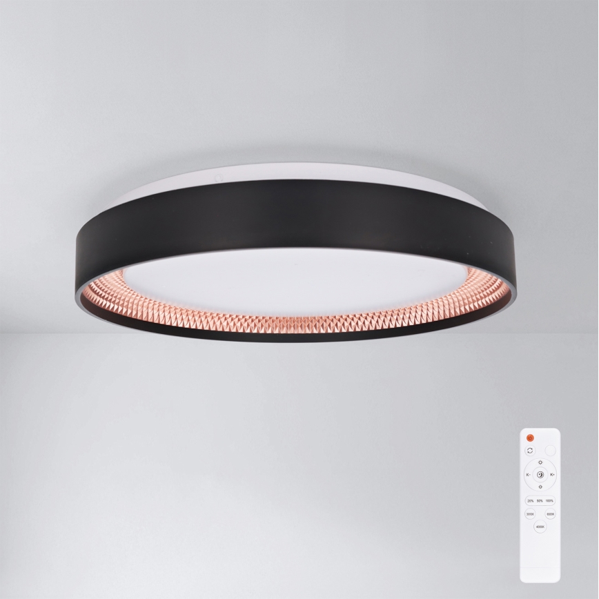 Brilagi - Ściemnialna oprawa sufitowa LED WALDO LED/48W/230V 3000-6500K śr. 40 cm czarna/złota + pilot zdalnego sterowania