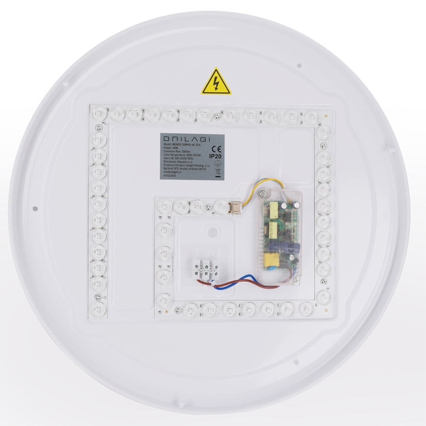 Brilagi - Ściemnialna oprawa sufitowa LED WALDO LED/48W/230V 3000-6500K śr. 40 cm czarna/złota + pilot zdalnego sterowania