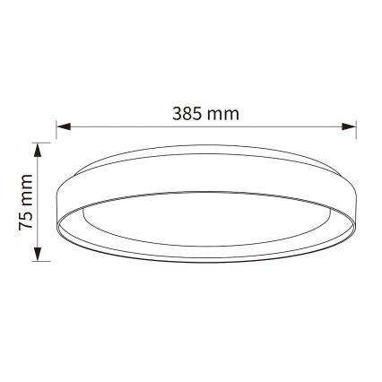 Brilagi - Ściemnialna oprawa sufitowa LED WALDO LED/48W/230V 3000-6500K śr. 40 cm czarna/złota + pilot zdalnego sterowania