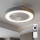 Brilagi - ściemnialna lampa sufitowa z wentylatorem LED/38W/230V 3000-6500K śr. 50 cm szary/dąb + pilot zdalnego sterowania