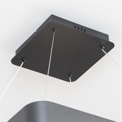 Brilagi - ściemnialny żyrandol LED wiszący na lince FALCON II LED/125W/230V 3000-6500K 60x60 cm czarny + pilot zdalnego sterowania