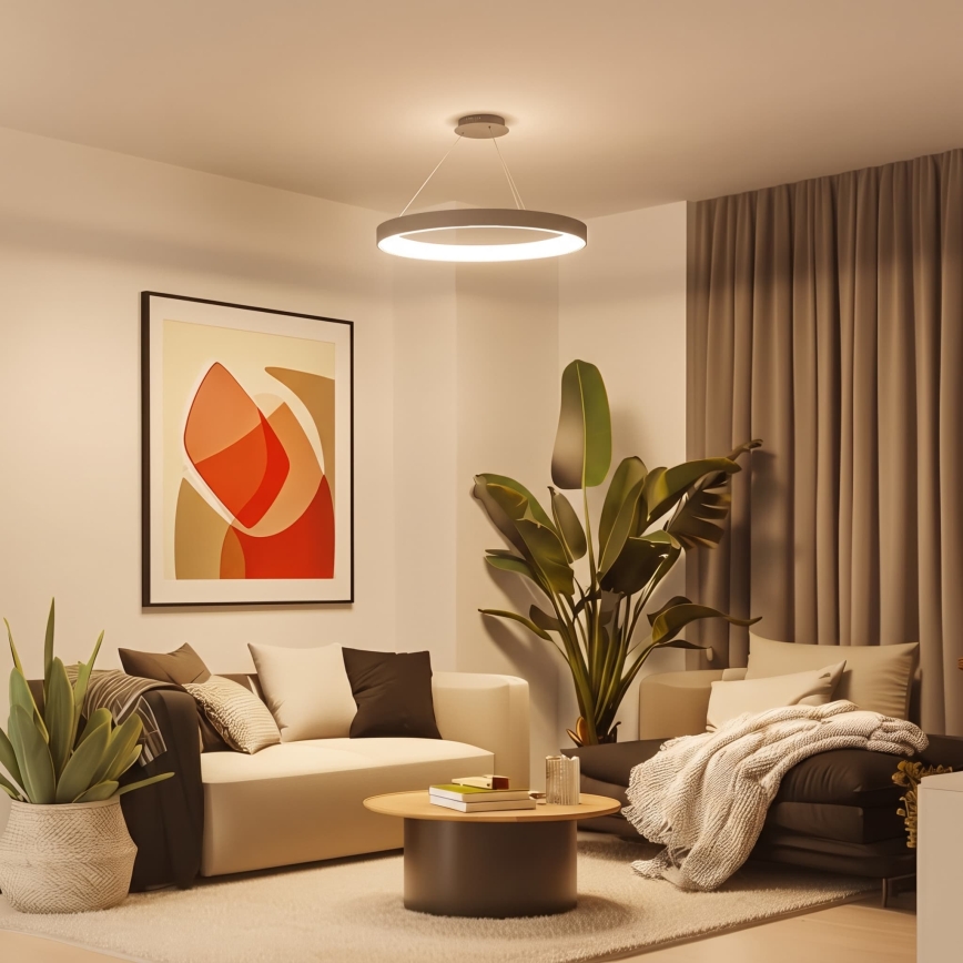 BRILAGI - LED ściemnialny żyrandol na lince FALCON II LED/108W/230V 3000-6500K śr. 80 cm beżowy + pilot zdalnego sterowania
