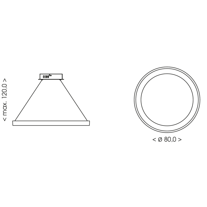 BRILAGI - LED ściemnialny żyrandol na lince FALCON II LED/108W/230V 3000-6500K śr. 80 cm beżowy + pilot zdalnego sterowania