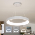 Brilagi - ściemnialna lampa wisząca na lince FALCON II LED/99W/230V 3000-6500K śr. 60 cm biała + pilot zdalnego sterowania
