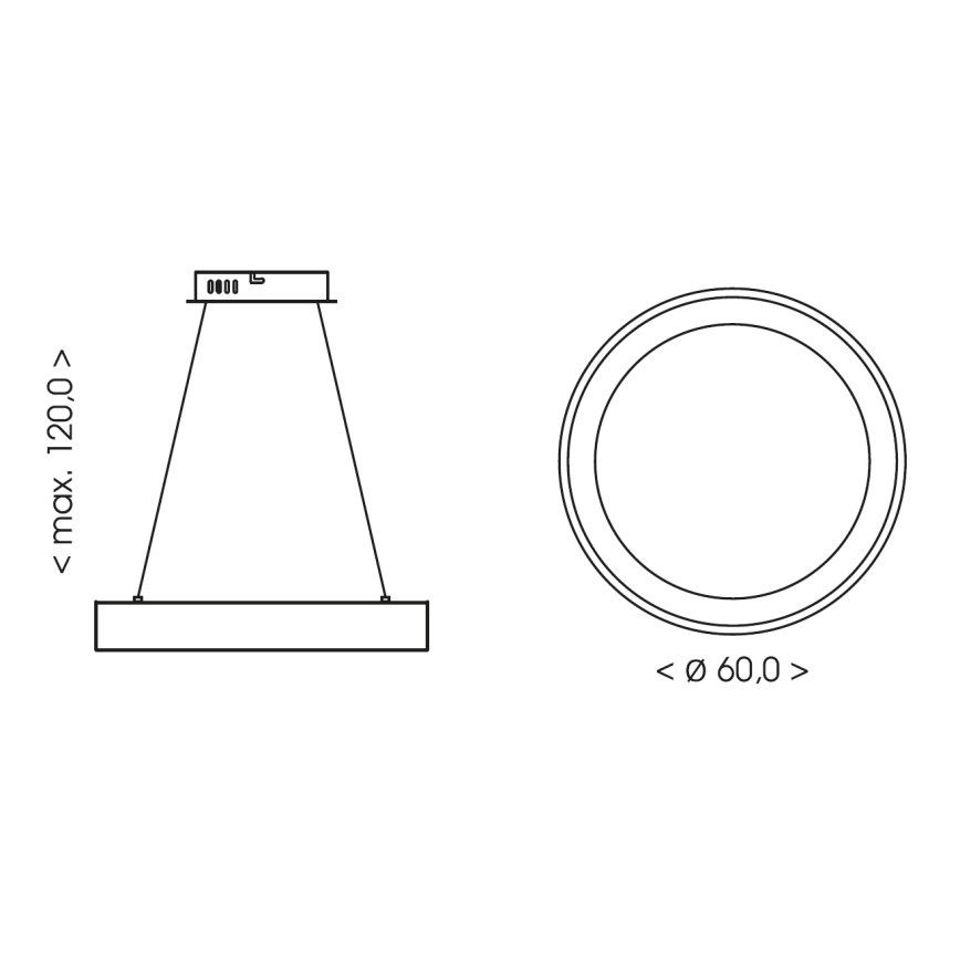 BRILAGI - LED ściemnialny żyrandol wiszący na linkach FALCON II LED/99W/230V 3000-6500K Ø 60 cm beżowy + zdalne sterowanie