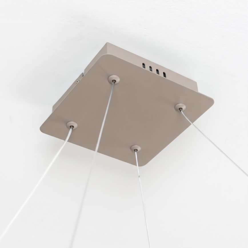 BRILAGI - LED ściemnialna lampa wisząca na linkach FALCON SLIM LED/50W/230V 3000-6500K 50x50 cm beżowa + zdalne sterowanie