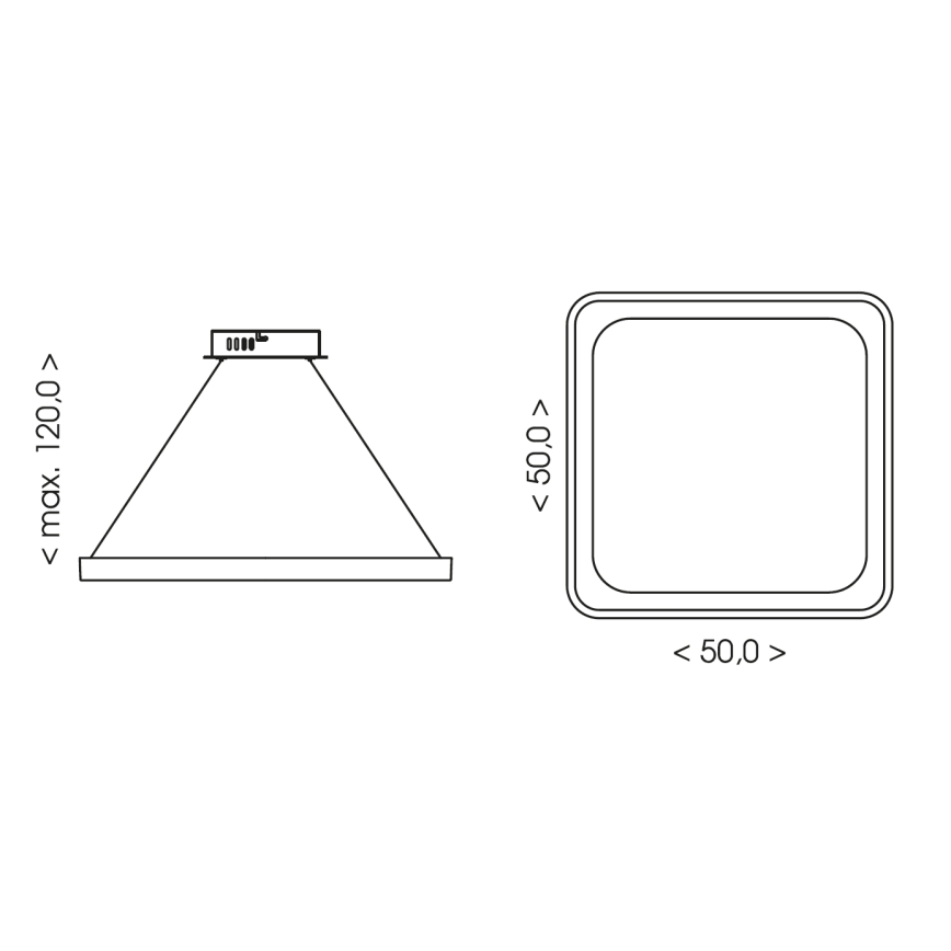 BRILAGI - LED ściemnialna lampa wisząca na linkach FALCON SLIM LED/50W/230V 3000-6500K 50x50 cm beżowa + zdalne sterowanie