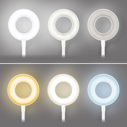 Brilagi - ściemnialna lampka LED z klipsem ORBELA LED/8W/5V 3000/4000/5000K biała