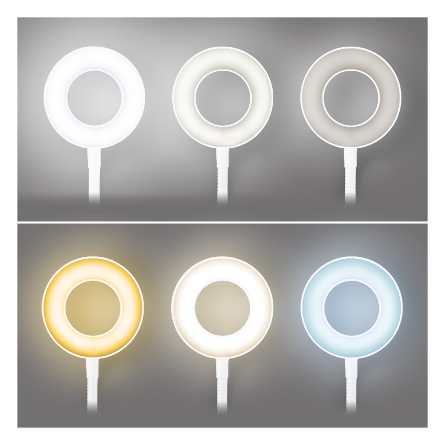 Brilagi - ściemnialna lampka LED z klipsem ORBELA LED/8W/5V 3000/4000/5000K biała