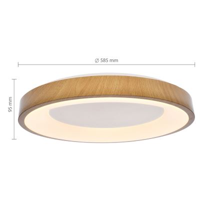 Brilagi - Ściemnialna lampa sufitowa DORIA LED/60W/230V 3000-6500K śr. 60 cm + pilot zdalnego sterowania