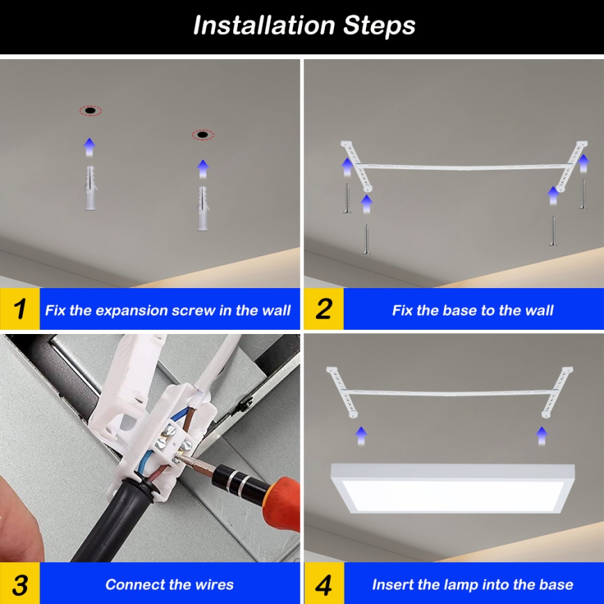 Brilagi - LED ściemnialna lampa sufitowa do łazienki FRAME SMART LED/30W/230V 30x60 cm 3000-6000K IP44 biała + pilot zdalnego sterowania