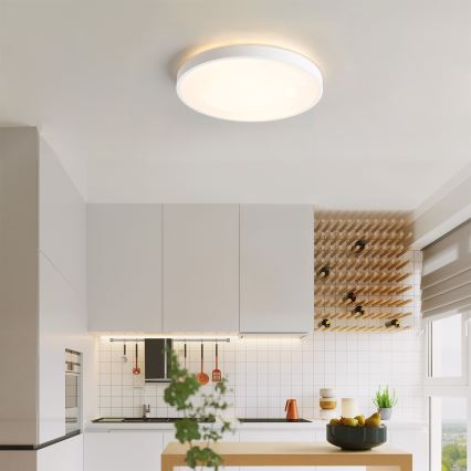 Brilagi - Ściemnialna oprawa sufitowa LED GLASS POOL DOUBLE LED/48W/230V 3000-6000K 40 cm biała + pilot zdalnego sterowania