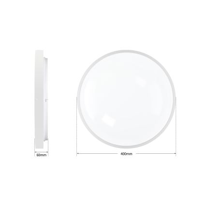 Brilagi - Ściemnialna oprawa sufitowa LED GLASS POOL DOUBLE LED/48W/230V 3000-6000K 40 cm biała + pilot zdalnego sterowania