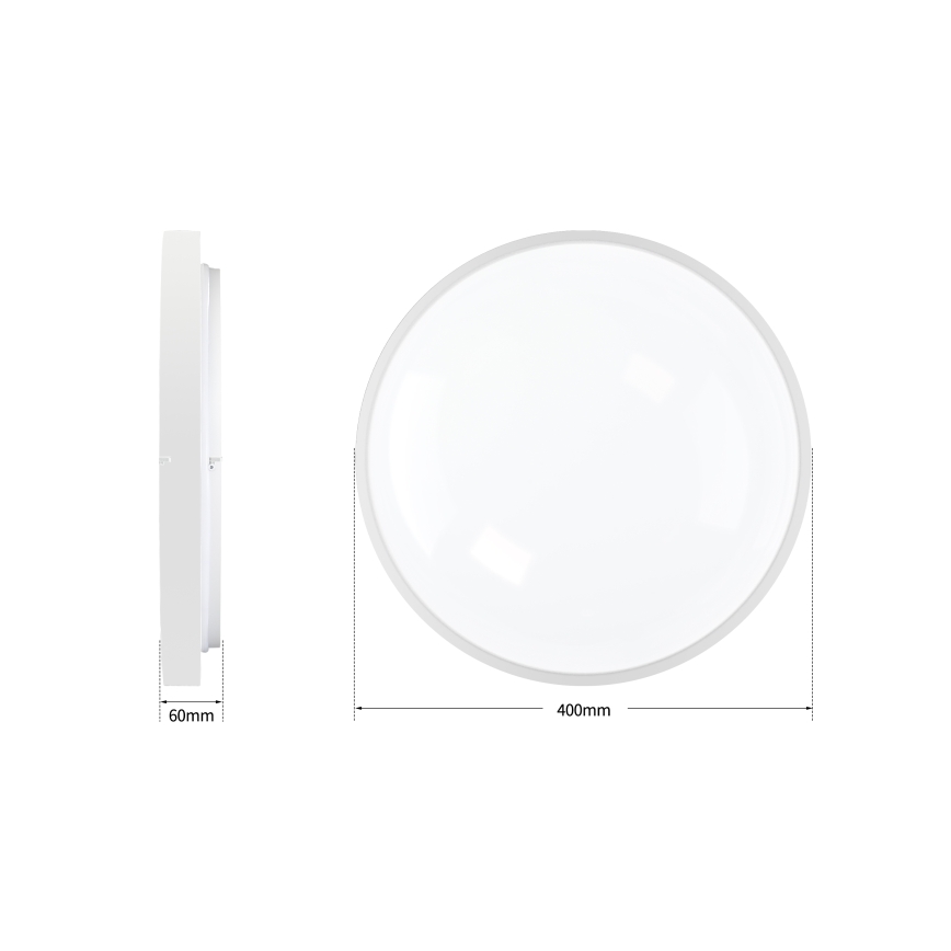 Brilagi - Ściemnialna oprawa sufitowa LED GLASS POOL DOUBLE LED/48W/230V 3000-6000K 40 cm biała + pilot zdalnego sterowania