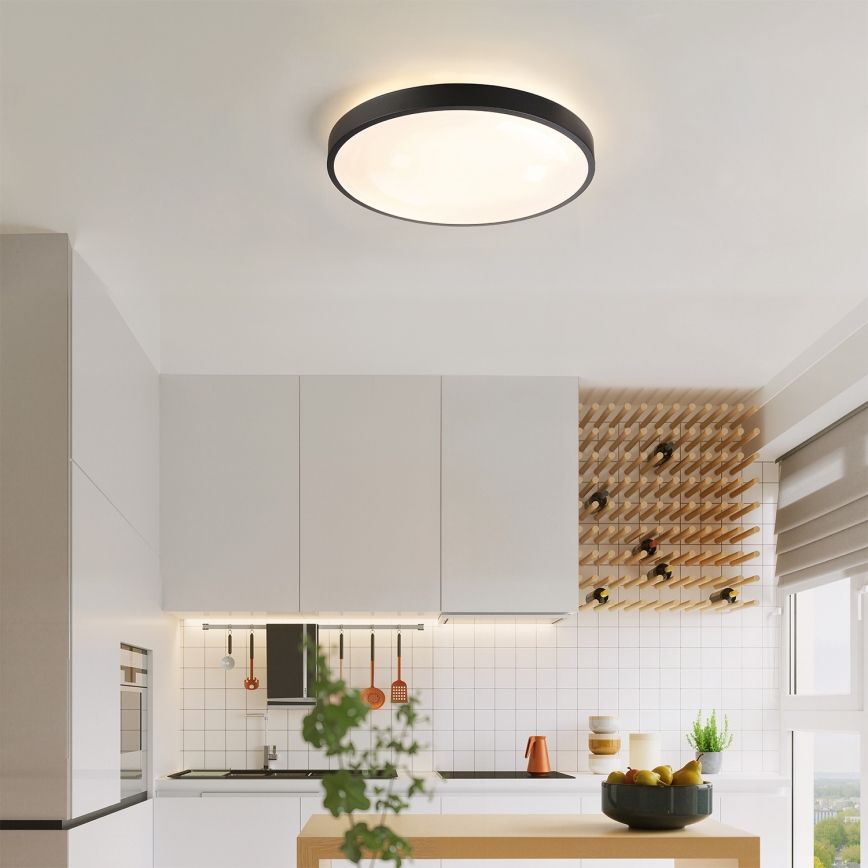 Brilagi - LED ściemnialna oprawa sufitowa GLASS POOL DOUBLE LED/48W/230V 3000-6000K 40 cm czarna + pilot zdalnego sterowania