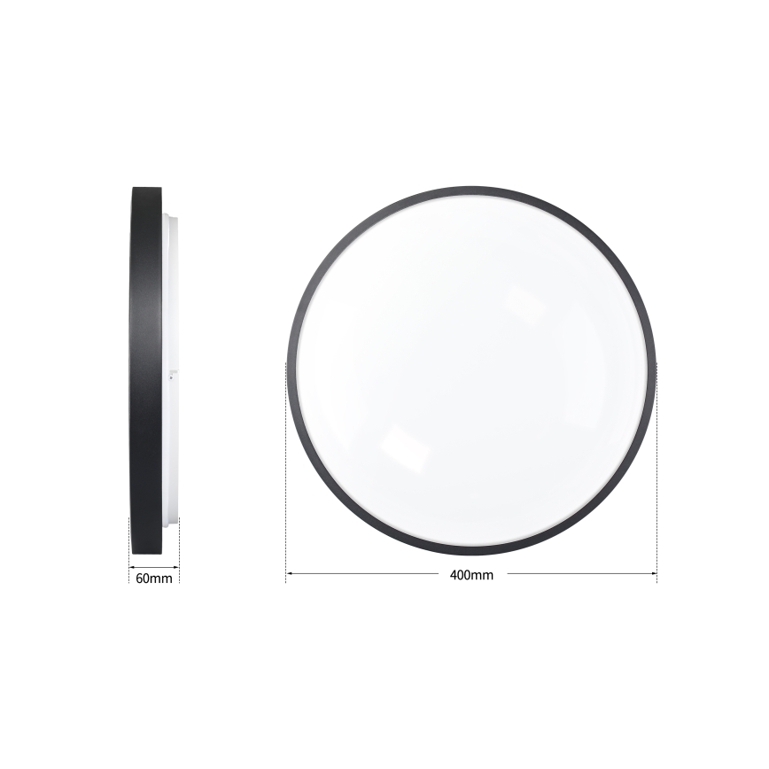 Brilagi - LED ściemnialna oprawa sufitowa GLASS POOL DOUBLE LED/48W/230V 3000-6000K 40 cm czarna + pilot zdalnego sterowania