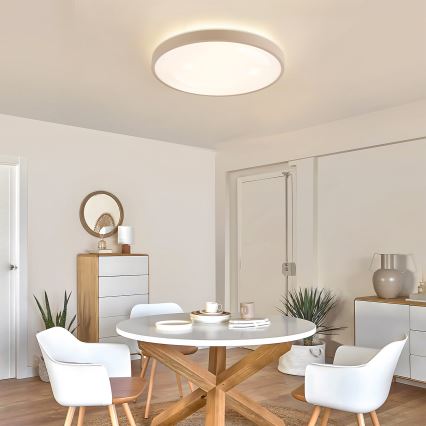 Brilagi - LED ściemnialna lampa sufitowa GLASS POOL DOUBLE LED/60W/230V 3000-6000K 50 cm beżowa + pilot zdalnego sterowania