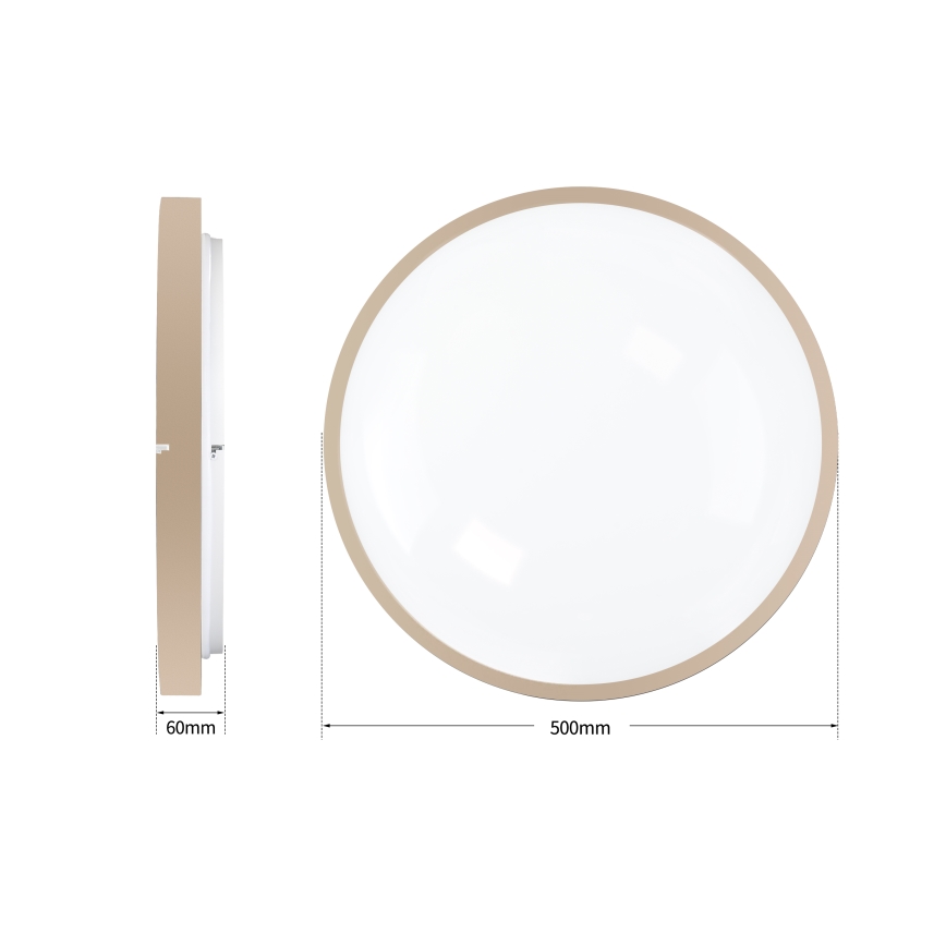 Brilagi - LED ściemnialna lampa sufitowa GLASS POOL DOUBLE LED/60W/230V 3000-6000K 50 cm beżowa + pilot zdalnego sterowania