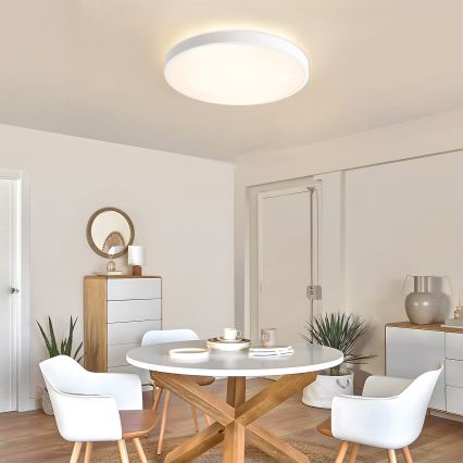 Brilagi - LED ściemnialna oprawa sufitowa GLASS POOL DOUBLE LED/60W/230V 3000-6000K 50 cm biała + pilot zdalnego sterowania