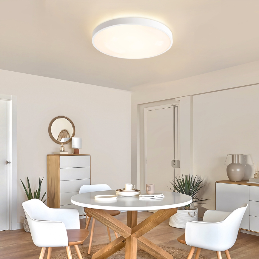 Brilagi - LED ściemnialna oprawa sufitowa GLASS POOL DOUBLE LED/60W/230V 3000-6000K 50 cm biała + pilot zdalnego sterowania