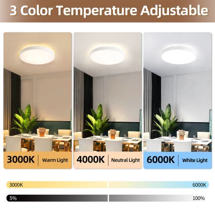 Brilagi - LED ściemnialna oprawa sufitowa GLASS POOL DOUBLE LED/60W/230V 3000-6000K 50 cm biała + pilot zdalnego sterowania