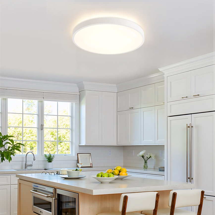 Brilagi - LED ściemnialna oprawa sufitowa GLASS POOL DOUBLE LED/60W/230V 3000-6000K 50 cm biała + pilot zdalnego sterowania