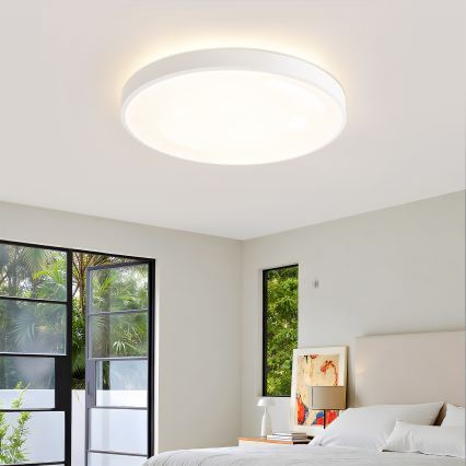 Brilagi - LED ściemnialna oprawa sufitowa GLASS POOL DOUBLE LED/60W/230V 3000-6000K 50 cm biała + pilot zdalnego sterowania